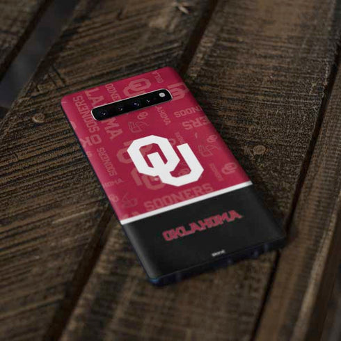University of Oklahoma Split Jersey Galaxy S10 Skin