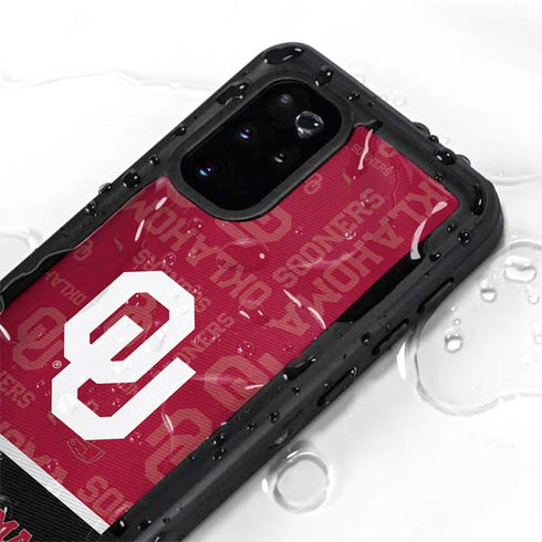 University of Oklahoma Split Jersey Galaxy S20 Plus Waterproof Case
