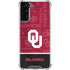 University of Oklahoma Split Jersey Galaxy S21 FE Clear Case