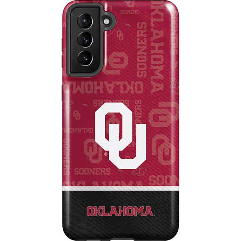 University of Oklahoma Split Jersey Galaxy S21 FE Pro Case