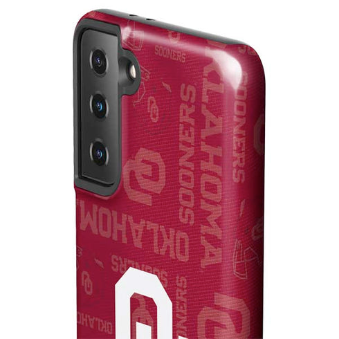 University of Oklahoma Split Jersey Galaxy S21 FE Pro Case