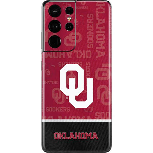 University of Oklahoma Split Jersey Galaxy S21 Ultra 5G Skin