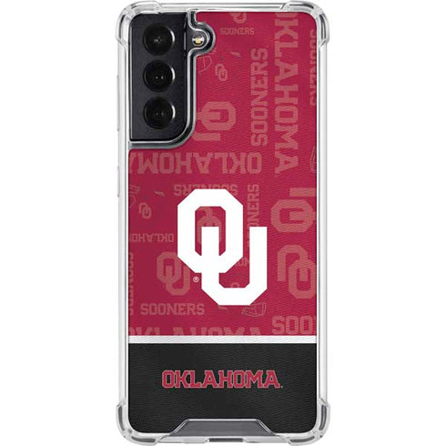 University of Oklahoma Split Jersey Galaxy S22 Clear Case