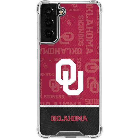 University of Oklahoma Split Jersey Galaxy S22 Plus Clear Case