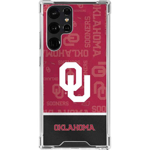 University of Oklahoma Split Jersey Galaxy S23 Ultra Clear Case