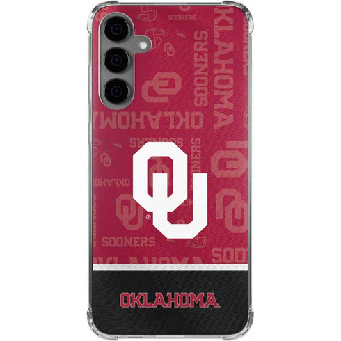 University of Oklahoma Split Jersey Galaxy S24 Plus Clear Case