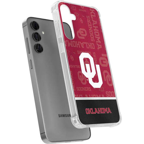 University of Oklahoma Split Jersey Galaxy S24 Plus Clear Case