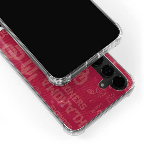 University of Oklahoma Split Jersey Galaxy S24 Plus Clear Case