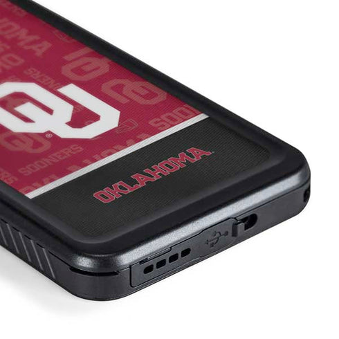 University of Oklahoma Split Jersey Galaxy S24 Plus Waterproof Case