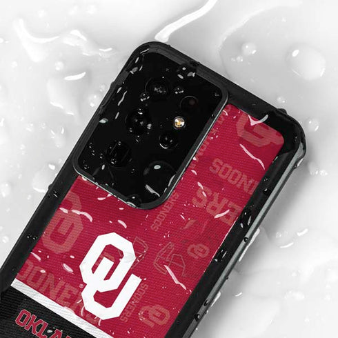 University of Oklahoma Split Jersey Galaxy S24 Ultra Waterproof Case