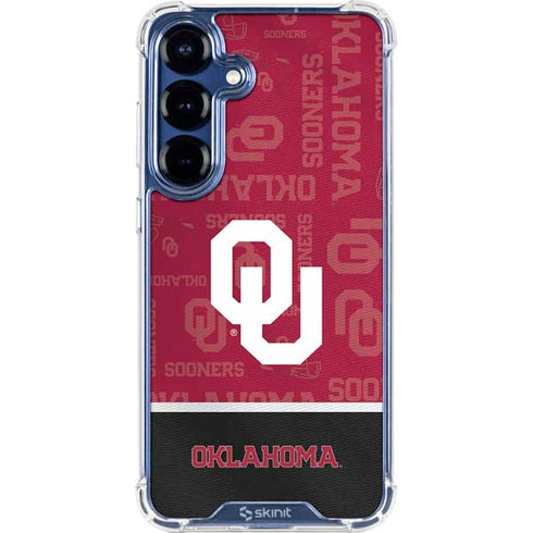 University of Oklahoma Split Jersey Galaxy S25 Clear Case