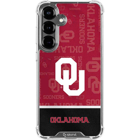 University of Oklahoma Split Jersey Galaxy S26 Plus Clear Case