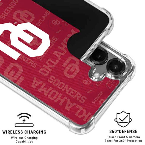 University of Oklahoma Split Jersey Galaxy S26 Plus Clear Case