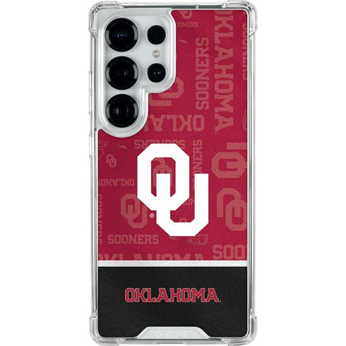 University of Oklahoma Split Jersey Galaxy S26 Ultra Clear Case