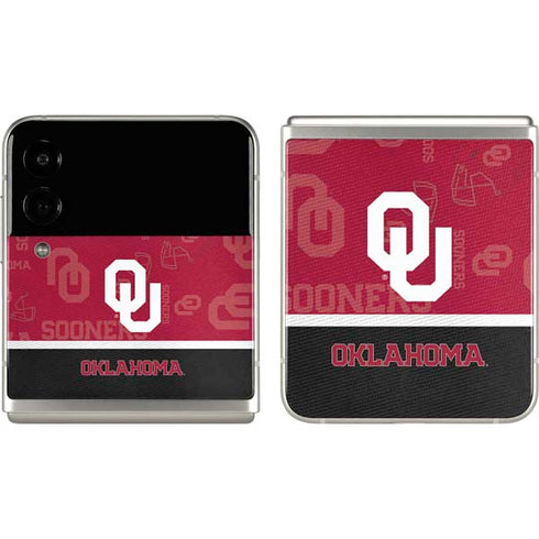 University of Oklahoma Split Jersey Galaxy Z Flip3 5G Skin