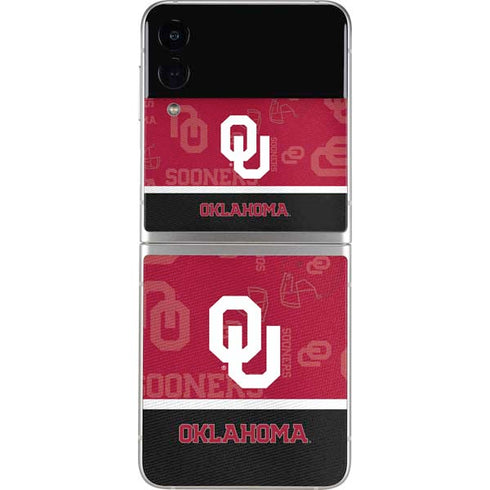 University of Oklahoma Split Jersey Galaxy Z Flip3 5G Skin