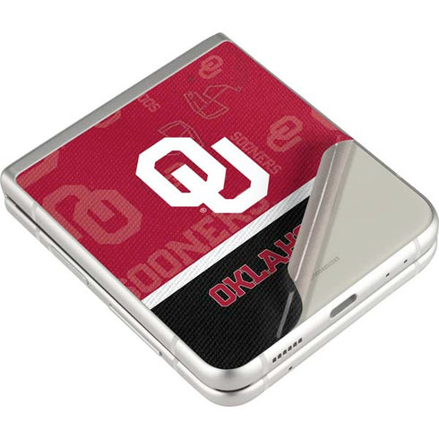 University of Oklahoma Split Jersey Galaxy Z Flip3 5G Skin