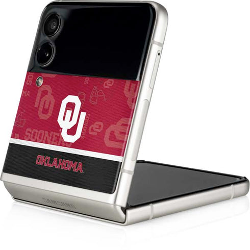University of Oklahoma Split Jersey Galaxy Z Flip3 5G Skin
