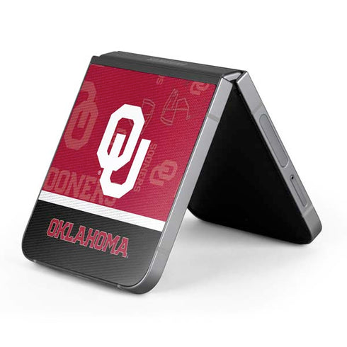 University of Oklahoma Split Jersey Galaxy Z Flip6 Skin