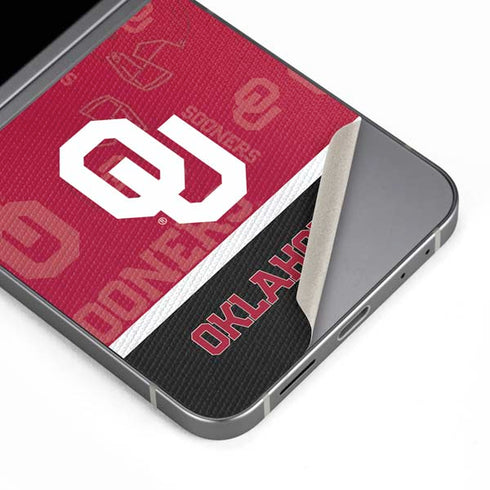 University of Oklahoma Split Jersey Galaxy Z Flip6 Skin