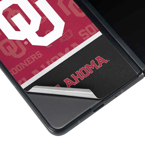 University of Oklahoma Split Jersey Galaxy Z Fold3 5G Skin