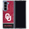 University of Oklahoma Split Jersey Galaxy Z Fold5 5G Clear Case