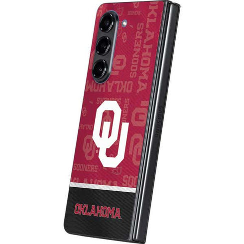 University of Oklahoma Split Jersey Galaxy Z Fold5 5G Skin