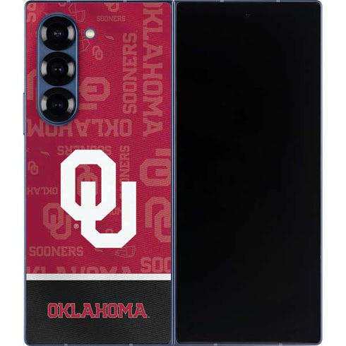University of Oklahoma Split Jersey Galaxy Z Fold6 Skin