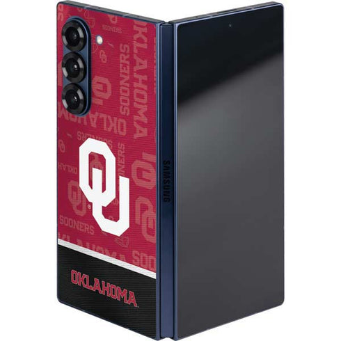University of Oklahoma Split Jersey Galaxy Z Fold6 Skin