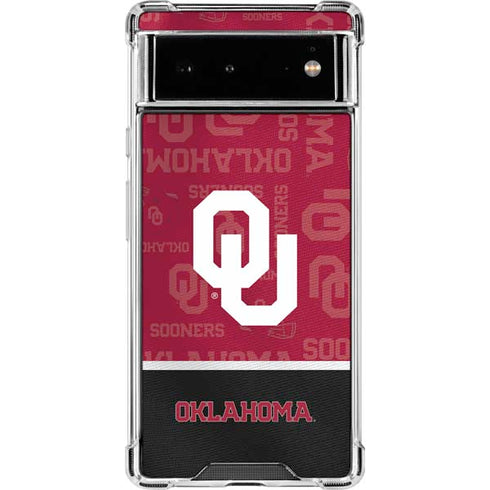 University of Oklahoma Split Jersey Google Pixel 6 Clear Case