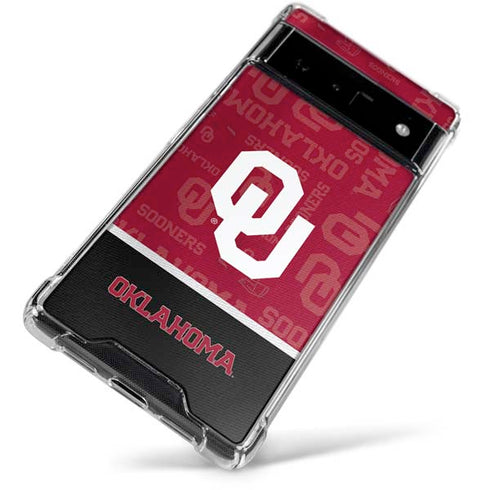 University of Oklahoma Split Jersey Google Pixel 6 Clear Case