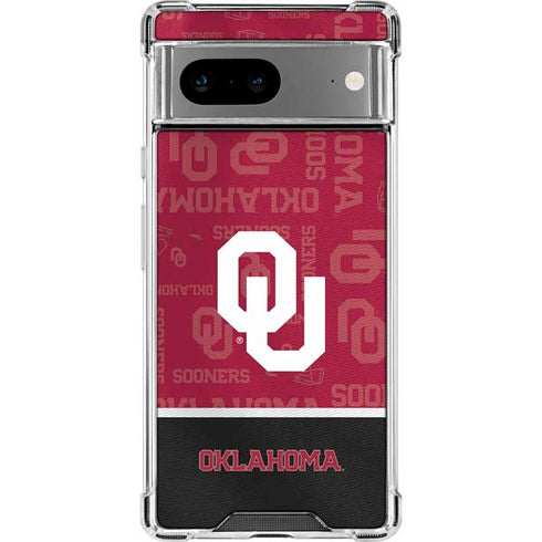 University of Oklahoma Split Jersey Google Pixel 8 Clear Case
