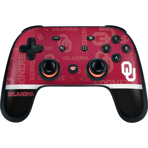 University of Oklahoma Split Jersey Google Stadia Controller Skin