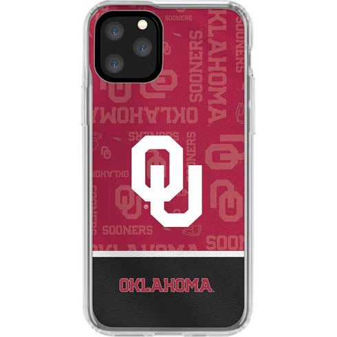University of Oklahoma Split Jersey iPhone 11 Pro Clear Case