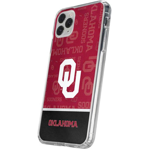 University of Oklahoma Split Jersey iPhone 11 Pro Clear Case