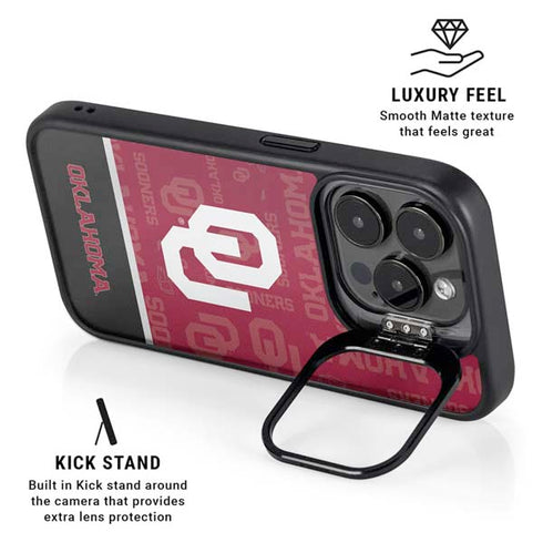 University of Oklahoma Split Jersey iPhone 13 Pro Kickstand Case