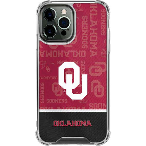University of Oklahoma Split Jersey iPhone 13 Pro Max Clear Case