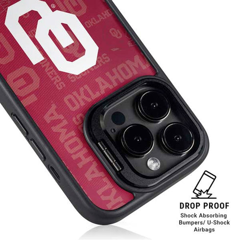 University of Oklahoma Split Jersey iPhone 13 Pro Max Kickstand Case