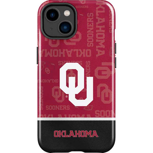 University of Oklahoma Split Jersey iPhone 14 Plus Impact Case