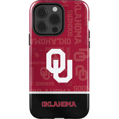 University of Oklahoma Split Jersey iPhone 14 Pro Impact Case