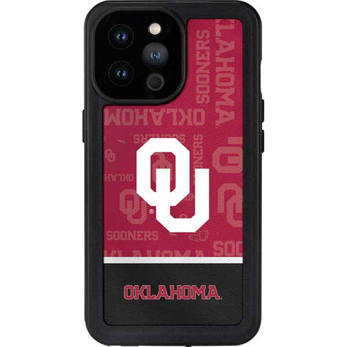 University of Oklahoma Split Jersey iPhone 14 Pro Max Waterproof Case