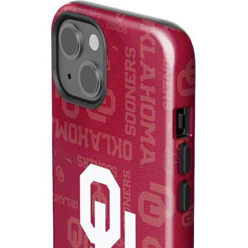 University of Oklahoma Split Jersey iPhone 15 Plus Impact Case