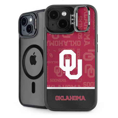University of Oklahoma Split Jersey iPhone 15 Plus Kickstand Case