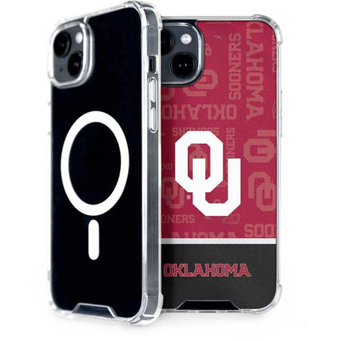 University of Oklahoma Split Jersey iPhone 15 Plus MagSafe Case