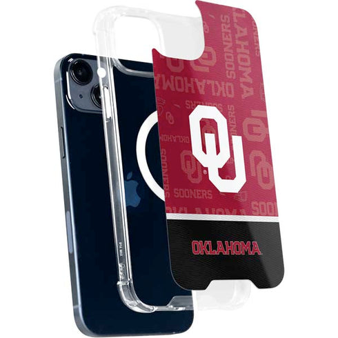 University of Oklahoma Split Jersey iPhone 15 Plus MagSafe Case