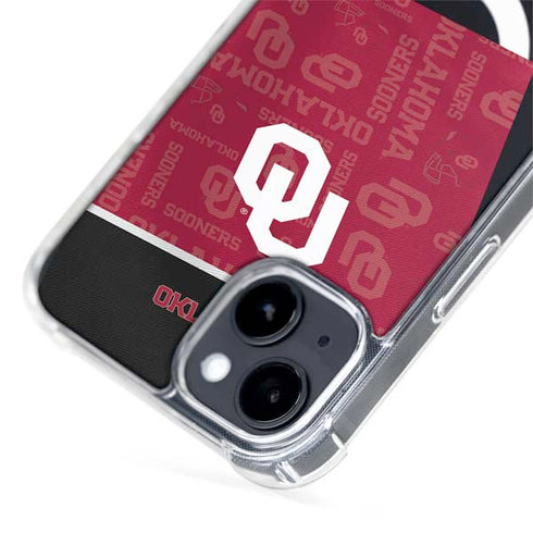 University of Oklahoma Split Jersey iPhone 15 Plus MagSafe Case