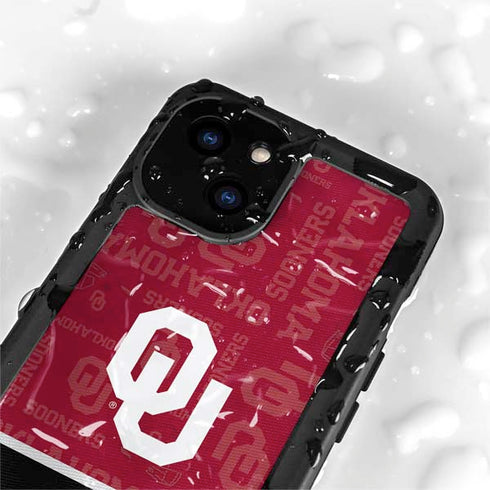 University of Oklahoma Split Jersey iPhone 15 Plus Waterproof Case