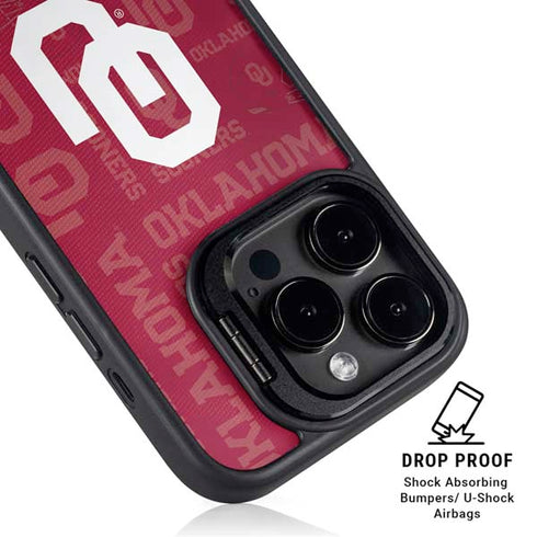 University of Oklahoma Split Jersey iPhone 15 Pro Max Kickstand Case