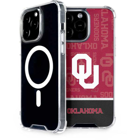 University of Oklahoma Split Jersey iPhone 15 Pro Max MagSafe Case