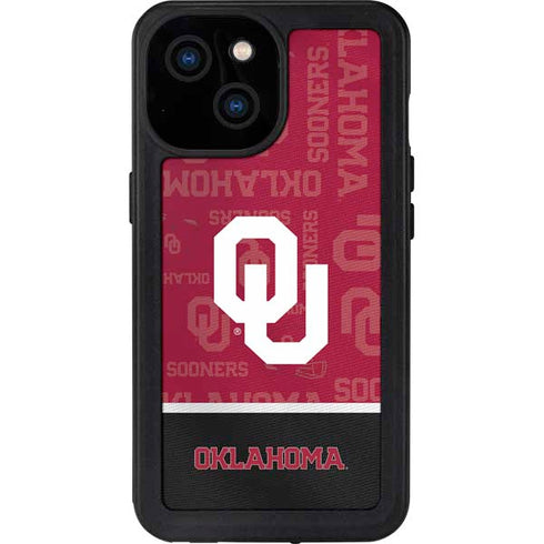 University of Oklahoma Split Jersey iPhone 15 Waterproof Case